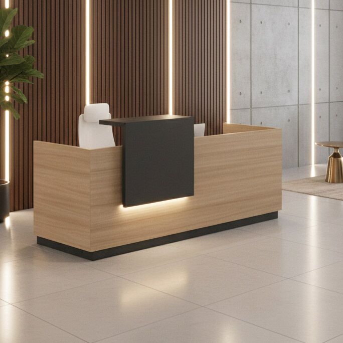 Reception desk with LED lightning dubai