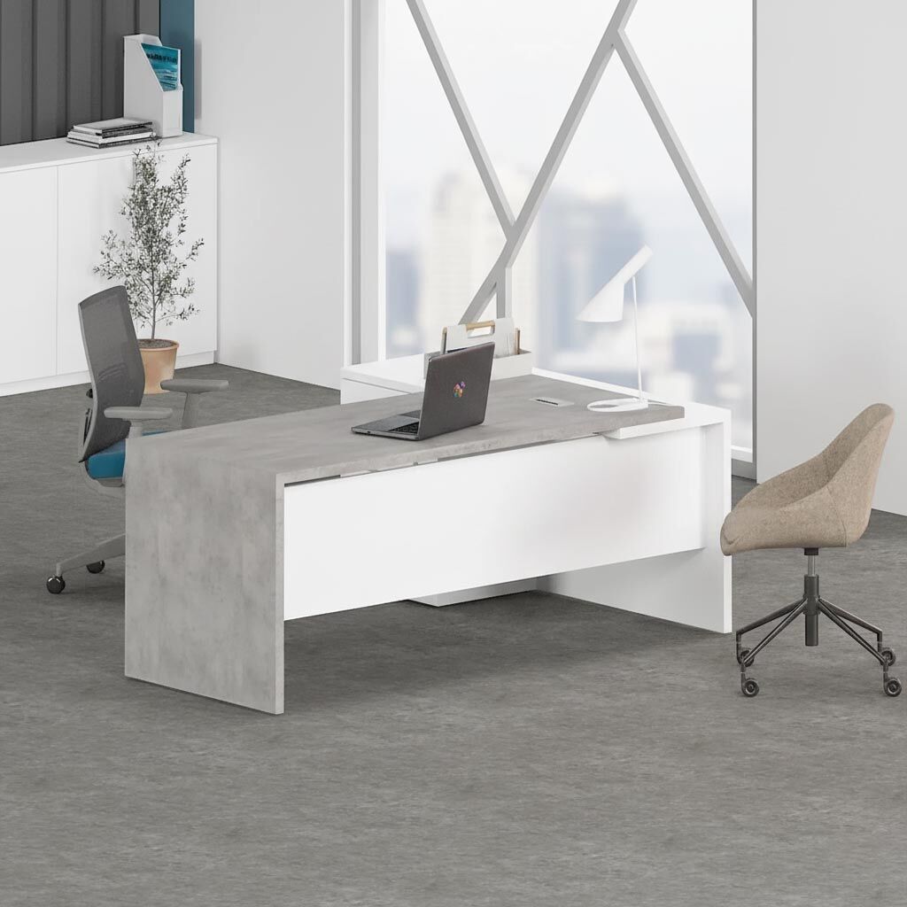Contemporary concrete desk