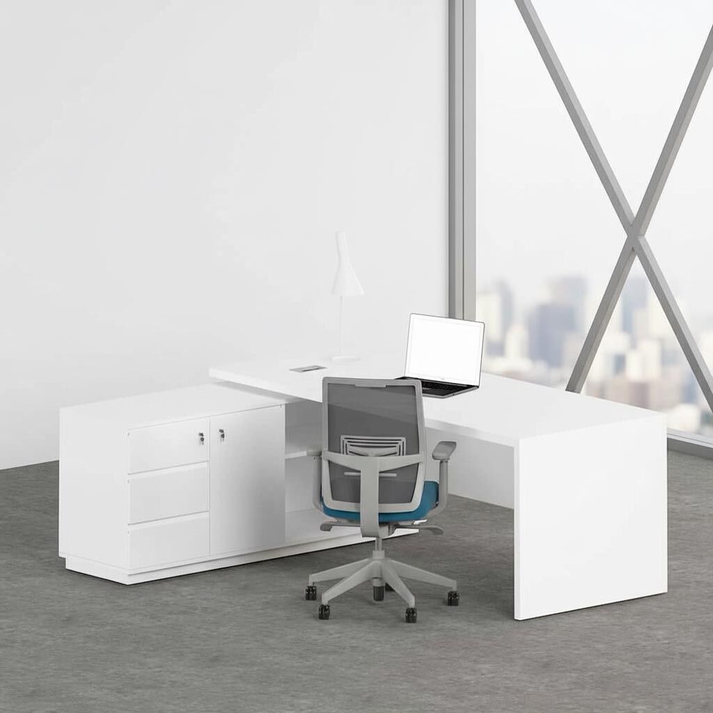 Executive Office Desk back side