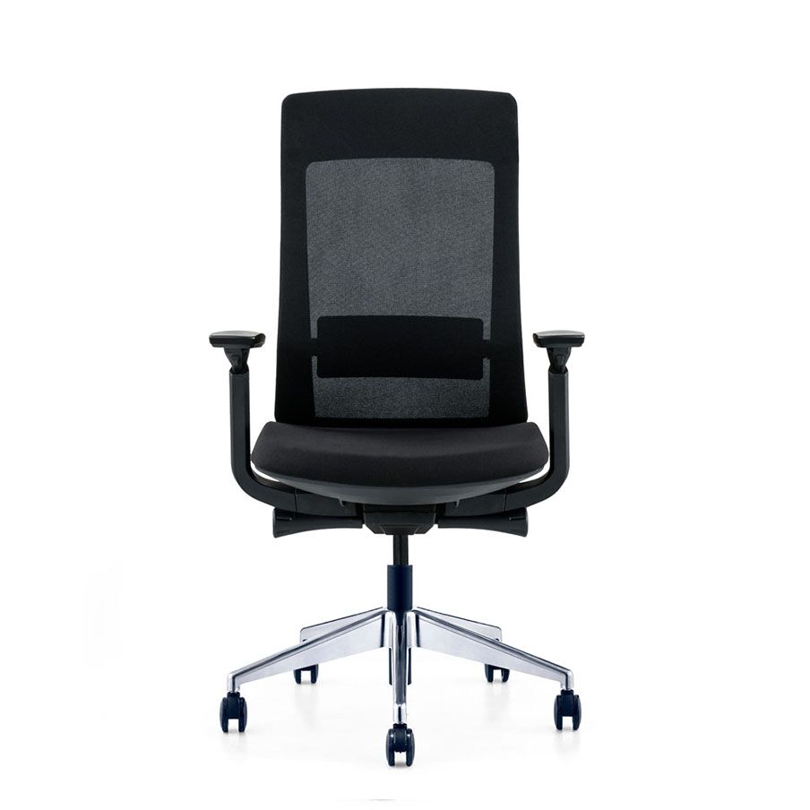 Exotic Black Mesh Office Chair with Arms - Image 2