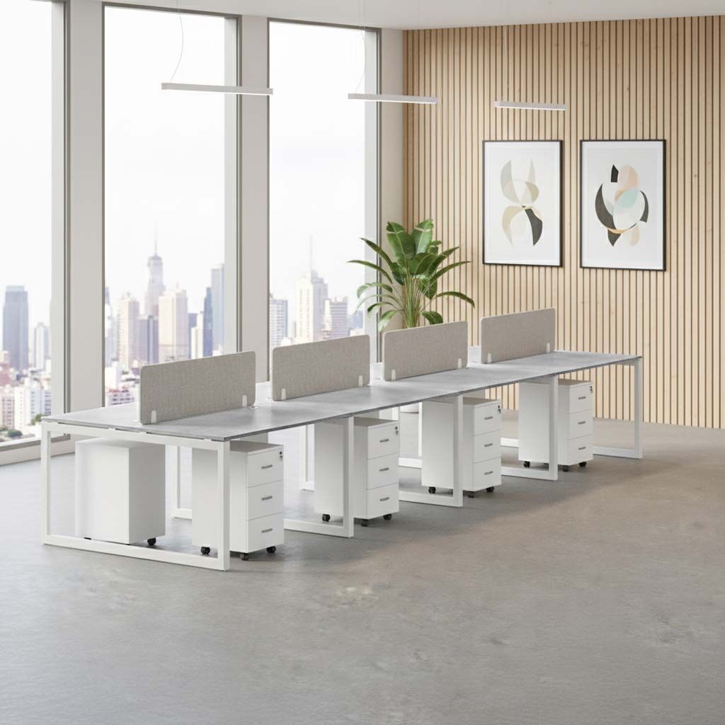 8 person workstation desk with modular office layout